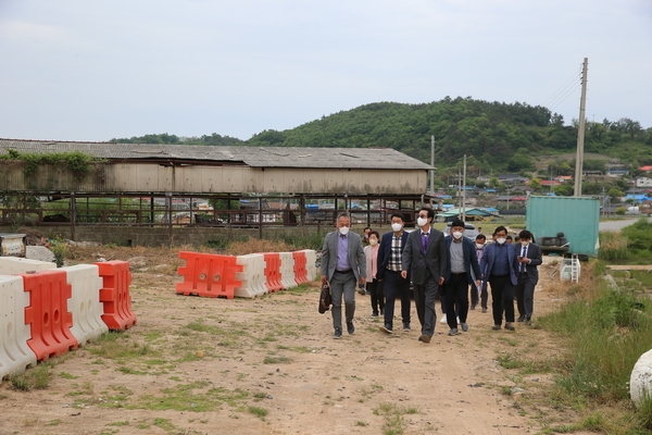 2022.05.10 암태면 상수도 공사현장 및 암석공원 현장방문 2