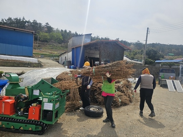 신안군, 겨울철 영농부산물 파쇄로 연일 바뻐..